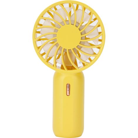 Mini ventilateur électrique portable USB à vitesse réglable pour la maison et le bureau (Jaune) (1/5)