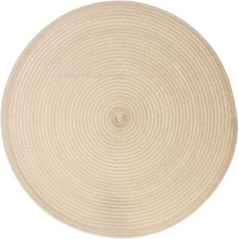 Set de Table Rond "Tressé" 38cm Beige (1/2)