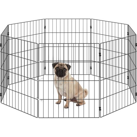 Beyamis Erweiterbares, faltbares Hundegehege, 50 x 60 cm, Schwarz