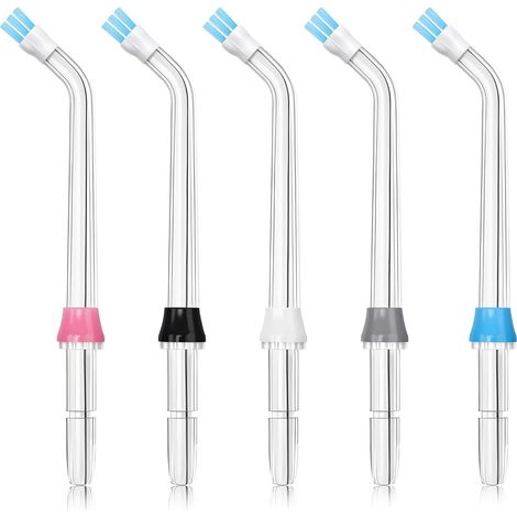 5 Pièces Embouts Prothèses Implants Plaque Seeker pour WP-100 WP-250 WP-450 WP-560 WP-660 Embouts Jet Dentaire Haute Pression pour Hydropulseurs Dentaires Embouts de Rechange Haute Pression (1/5)