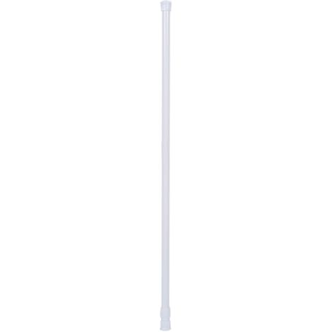 RHG Barre de rideau de douche télescopique extensible à ressort 55‑90cm pour salle de bain et fenêtre (1/5)