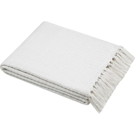 Plaid en coton avec franges, BALMA, 125 x 150 cm (1/3)