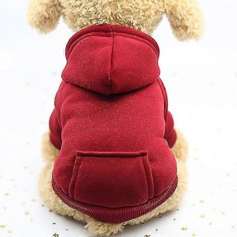 Hunde-Hoodies, Haustierkleidung für kleine Hunde, Welpenmäntel, Jacken, Sweatshirts für Chihuahuas, Hunde- und Katzenkostüme, Baumwoll-Haustieroutfits, weinrot (1/5)