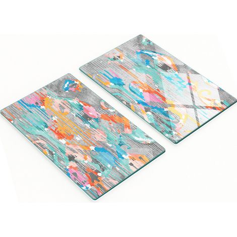 Tablas de vidrio decorativas multifuncionales para cocina con diseño tribal, 2x30x52 cm. (1/5)