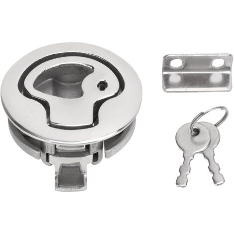 Yctze Serrure de Porte en Acier sans 316, 2 Pouces, Poignée de Traction Ronde - Idealor RV,Arine & Home,Arine,T Deck, Serrure de Pont, Poignée de Traction en Acier sans Serrure Nette,. (1/5)