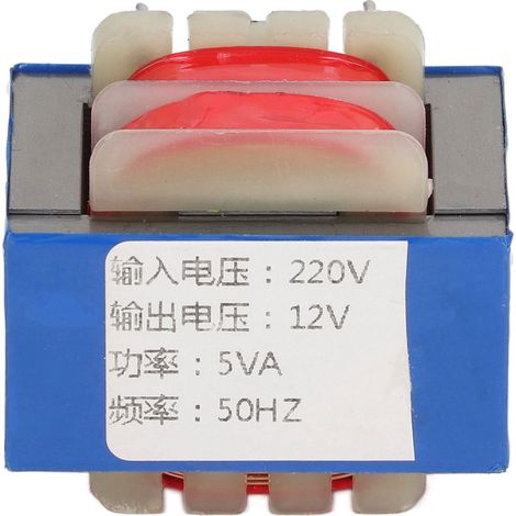 Spacnana Trenntransformator, 220 V auf 12 V 5 W Stromwandler mit Kurzschlussschutz, für Audio-, Beleuchtungs- und Kfz-Stromversorgung