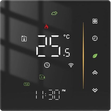 WiFi Thermostat Intelligent pour chaudière à gaz, Programmable Thermostats, Contrôle sans Fil Tuya / Smart Life APP / Alexa / Google Home, WiFi 2.4GHz, 5A (1/5)
