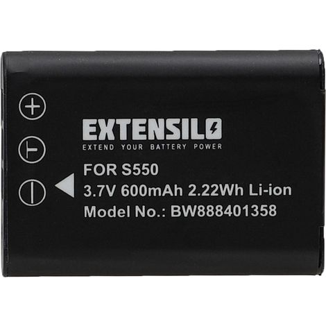 EXTENSILO Akku kompatibel mit Sanyo Xacti VPC-E10, VPC-E875 Kamera (600 mAh, 3,7 V, Li-Ion) (1/3)