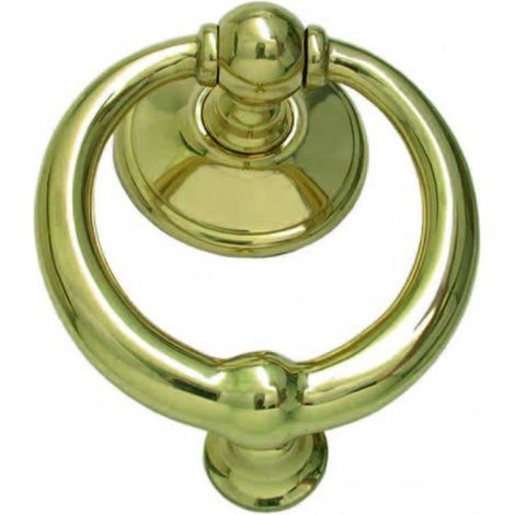 Battente ring in ottone lucido - Ø mm.110