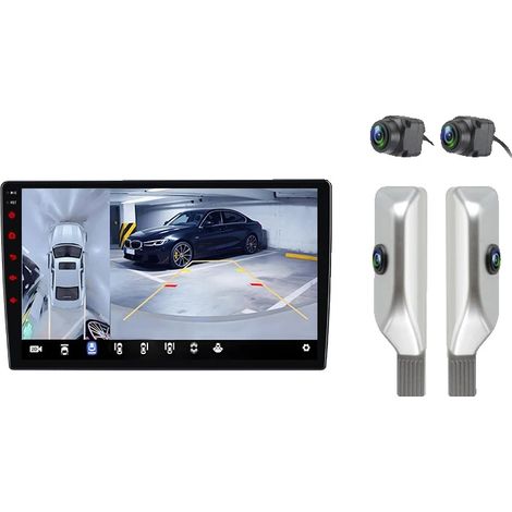 Autoradio, fonctionnalités multimédia, intégration smartphone, compatible avec Benz Classe C CLK 2000-2005, 4G-WIFI 6GB-128GB caméra 360 S (1/2)