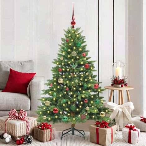 Árbol de Navidad artificial con 150 LED Verde 150 cm PE y PVC