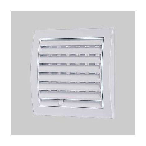Griglia di aerazione con dosatore imb. tondo mm 190x190 - imb. diametro 125 mm