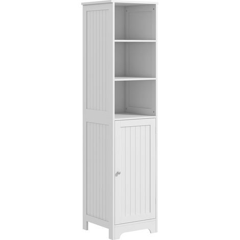 Meuble de salle de bain, meuble WC, 40 cm x 38 cm x 160 cm, blanc (1/5)