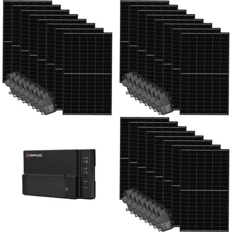 Thomson – Kit solaire autonome 24 modules 9kW – Autoconsommation – Panneaux FULL BLACK – Micro-onduleurs Enphase – Installation incluse