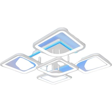 Lámpara de techo, LED regulable, mando a distancia, retroiluminación 4 y 1. (1/2)