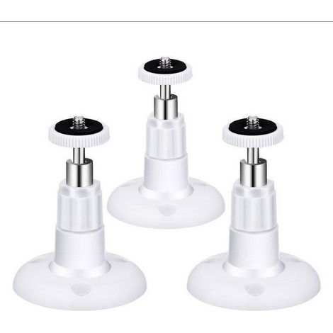 //(Lot de 4) Support mural et support de plafond réglables pour caméra de sécurité intérieure/extérieure, compatibles avec Arlo, Arlo Pro et autres modèles compatibles (Blanc)// (1/5)