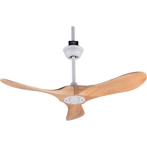 Ventilador de techo de 42 pulgadas con 3 aspas de madera, mando a distancia y función memoria (1/5)