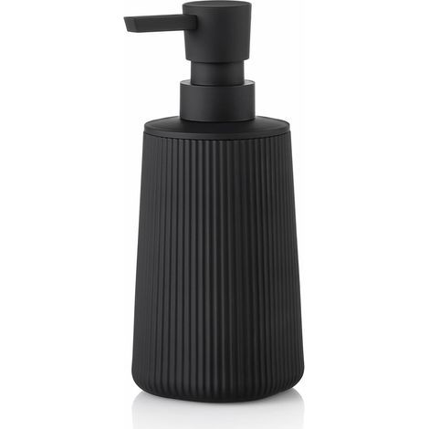 Dispensador de detergente negro moderno para baño y cocina, dispensador con bomba para baño y encimeras (1/5)