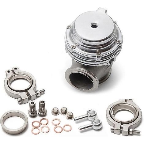 Universel voiture Modification 38mm Turbocharged Exhaust pression Relief vanne External Wastegate V Band Flanged noir (1/5)