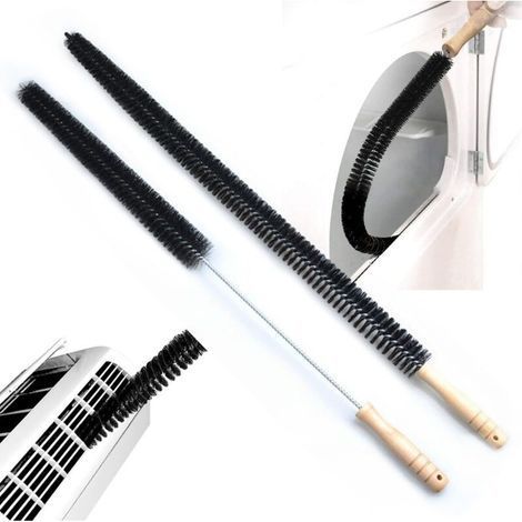 Radiator brush 70 cm, bottle brush 75 cm, flexible wooden handle, cleans heating fins (1/5)