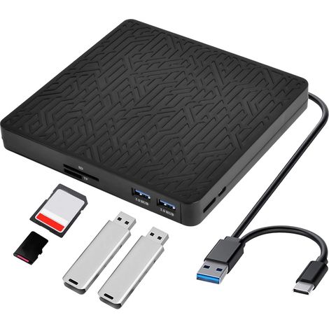 Graveur DVD/CD externe avec lecteur de cartes SD/TF (1/5)