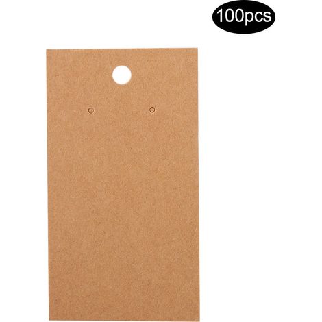 100 cartes de présentation pour boucles d'oreilles, 5x9cm, supports DIY créatifs, étiquettes de suspension pour bijoux faits main, lot de 100, cartes perforées pour étalage (1/5)