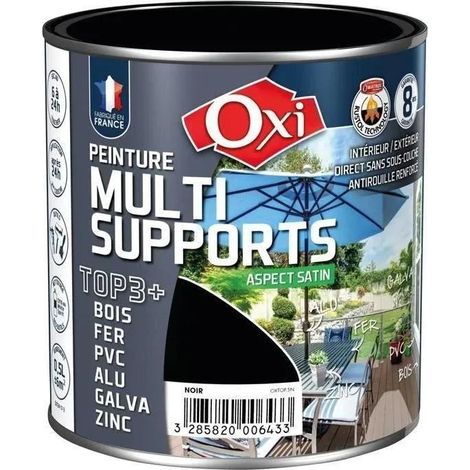 Oxi TOP3 pittura satinata multi-supporto nera 0,5 litri