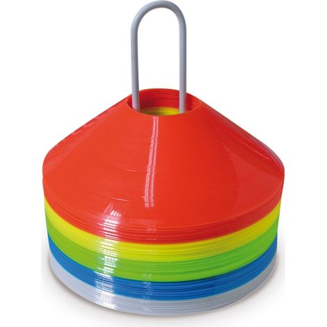 CWR Coni a Disco 09159 Set 50 Pezzi 5 Colori Assortiti con Portadischi