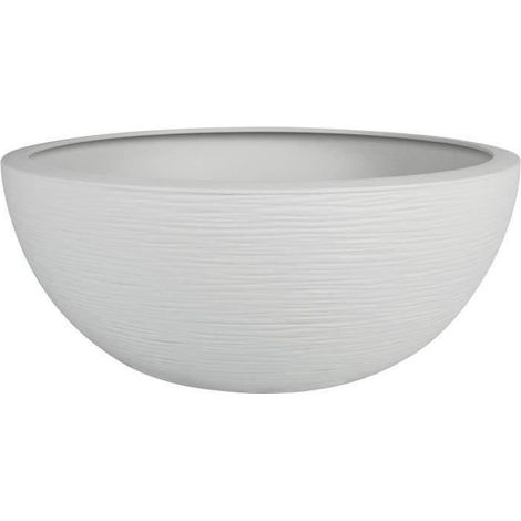 Plastikvasen Graphit ø 40 x H 16,5 cm Weiß Cérusé 14,9 (1/4)