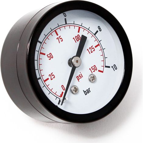 Manómetro axial medidor de presión para vaso de expansión DN8 (1/4") 12,9mm 0-10bar 0-140 PSI