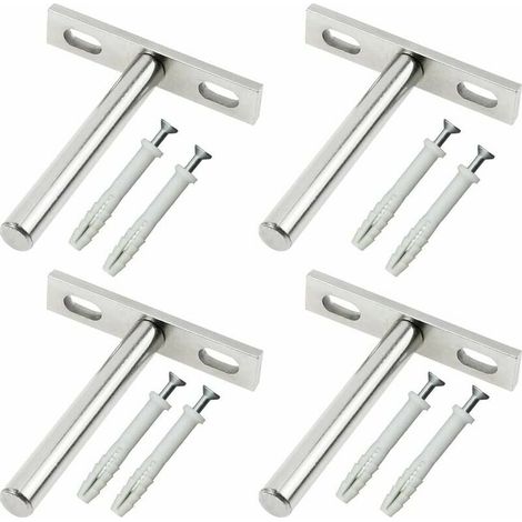 Metal Brackets for Floating Shelf 79mm Floating Shelf Bracket Used for Hidden Wall Bracket Wooden Bracket - 4Pcs (1/5)