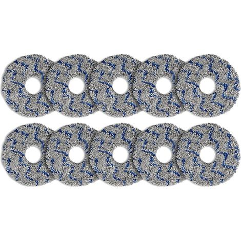 (10 pièces) N30 Pro Omni Tampons de nettoyage pour ECOVACS DEEBOT X5 OMNI/ N30 Pro Omni/ T30S Pro Omni/ X1 Omni/ T50 Pro Omni/ T30S/ T30S Combo/ X2 Omni/ T20 Omni/ T10 Omni serpillères (1/5)