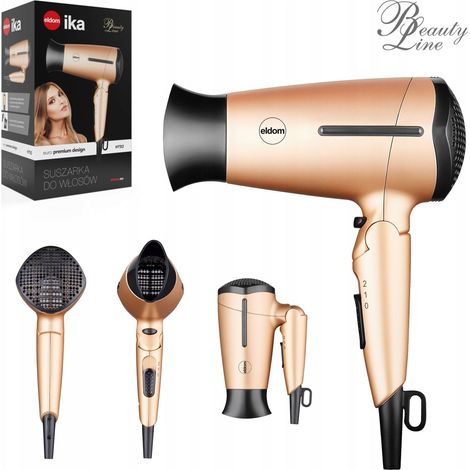 Haartrockner ELDOM HT92 Ika Gold 1600W 1 Stück. (1/5)