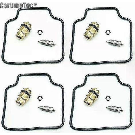 Compatible avec 4 modèles Suzuki GSX1100F Katana 1988, 1989, 1990, 1991-1994. Kit de réparation de carburateur : pointeau de flotteur, siège de soupape, joint torique.