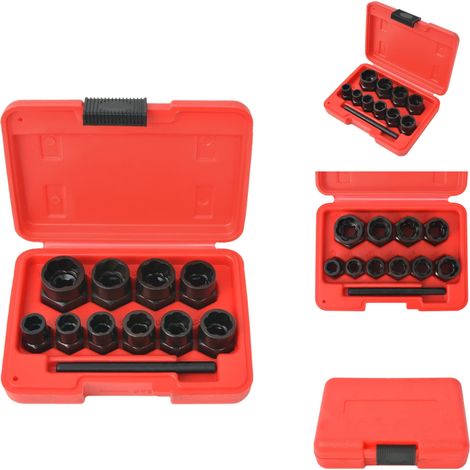 Kit d'extracteur de boulons/d'écrous endommagés Acier 11 pcs - Kit D'extracteur De Boulons - Outil Mécanique - Outillage Auto - Extraction De Boulons - Écrou Endommagé (1/4)