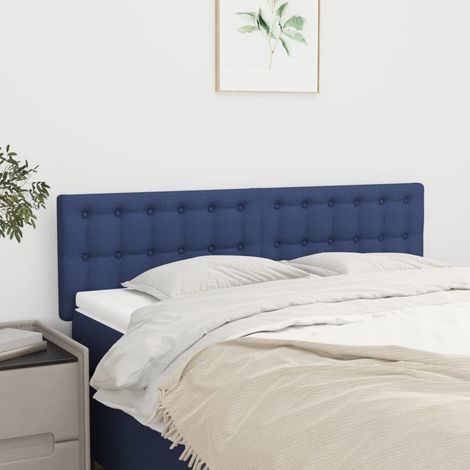 Lot de 2 Têtes de lit - Design industriel - Pour Lit adulte - Bleu 72x5x78/88 cm Tissu Chic-130863 (1/5)