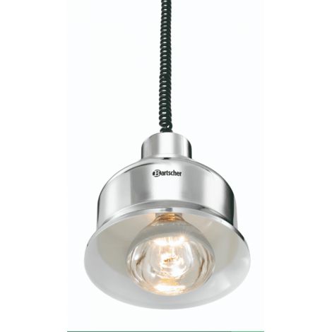 Lampe chauffante pendulaire rétractable (L)650 à (L)1600 mm, argenté brillant, 250 W, 220 V - MONO (1/5)