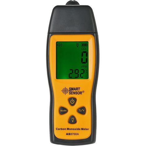 AS8700A Carbon Monoxide Detector - Toxic Gas - CO Gas Detector - Audible and Visual Alarm - Battery-Free (1/5)