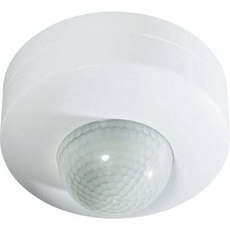 Détecteur de mouvement PIR plafond 360°, montage apparent, relais blanc, IP20 – Réf. 1296308 (1/4)