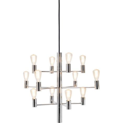 Manola Plafonnier Suspendu Multi Bras Chrome 12x E14