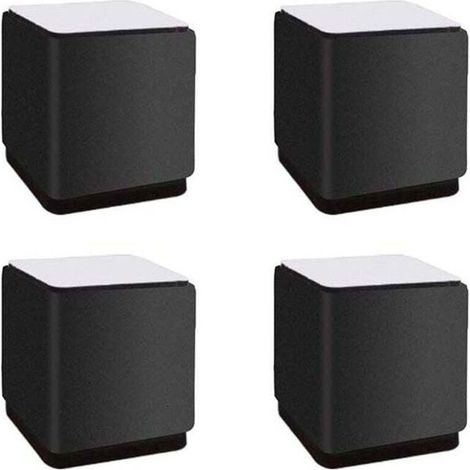 Pieds de Meubles en Acier au Carbone Carrés Rehausseur 5cm Protection Plancher Lits Canapés Armoires (1/4)