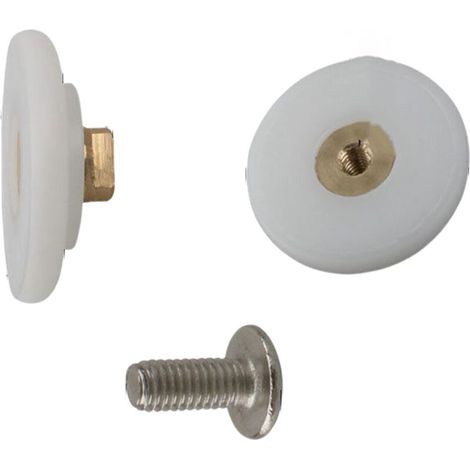 Accessoires pour roulettes de porte coulissante à l'ancienne, roulettes courbes pour portes coulissantes, cames (intégrées) / vis en acier inoxydable. (1/4)