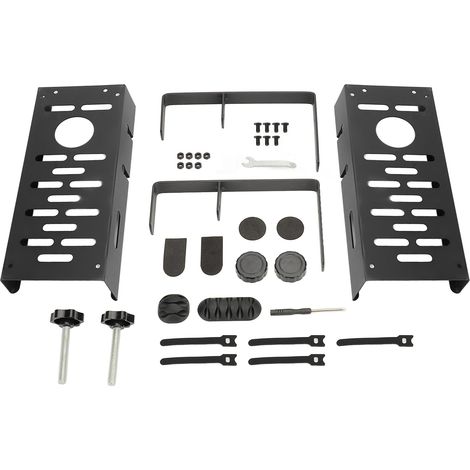 Support de gestion des câbles en acier au carbone, longueur réglable, gain de place, pour multiprises sous bureau (1/5)