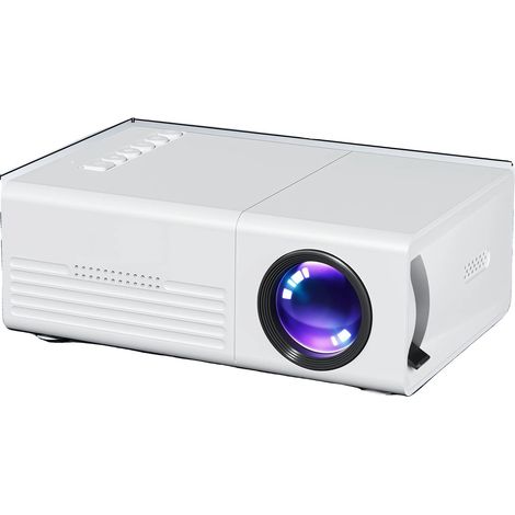 Miniproyector, resolución nativa 1080p, LED portátil, blanco, enchufe europeo de 100V-240V. (1/2)