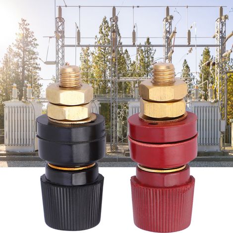 2 pièces Bornier à Piliers Laiton M8 555 Type, Bloc de Jonction 0V-380V 200A