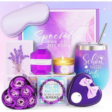 Cadeaux de bien-être pour femme, cadeau d'anniversaire pour femme - « Schön Dass es Dich Gibt » - Meilleur cadeau pour meilleure amie, sœur, cadeaux pour femme, coffret cadeau relaxation pour (1/5)
