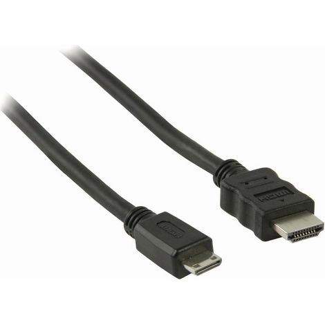 Nedis High Speed HDMI Kabel mit Ethernet / HDMI Stecker / HDMI Mini Stecker / 4K@30Hz / 10.2 Gbps / 2.00 m / rund / PVC / Schwarz / Box
