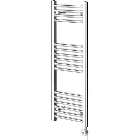 Pizarro Chrome 1000mm x 400mm Straight Digital Thermostatic Electric Heated Towel Rail (1/5)