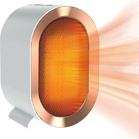 1200W PTC ceramic electric heater with rapid heating  Two temperature settings  Overheating protection  Fast and quiet heating  Energy saving (White)