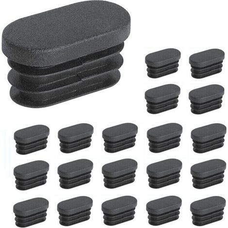 100 Stück 15 x 30 mm Kunststoff-Endkappen, für Rohre, Möbelbeine, ovale Endkappen, für Kunststoff-Stuhlbeinkappen, für ovale Rohre (1/4)